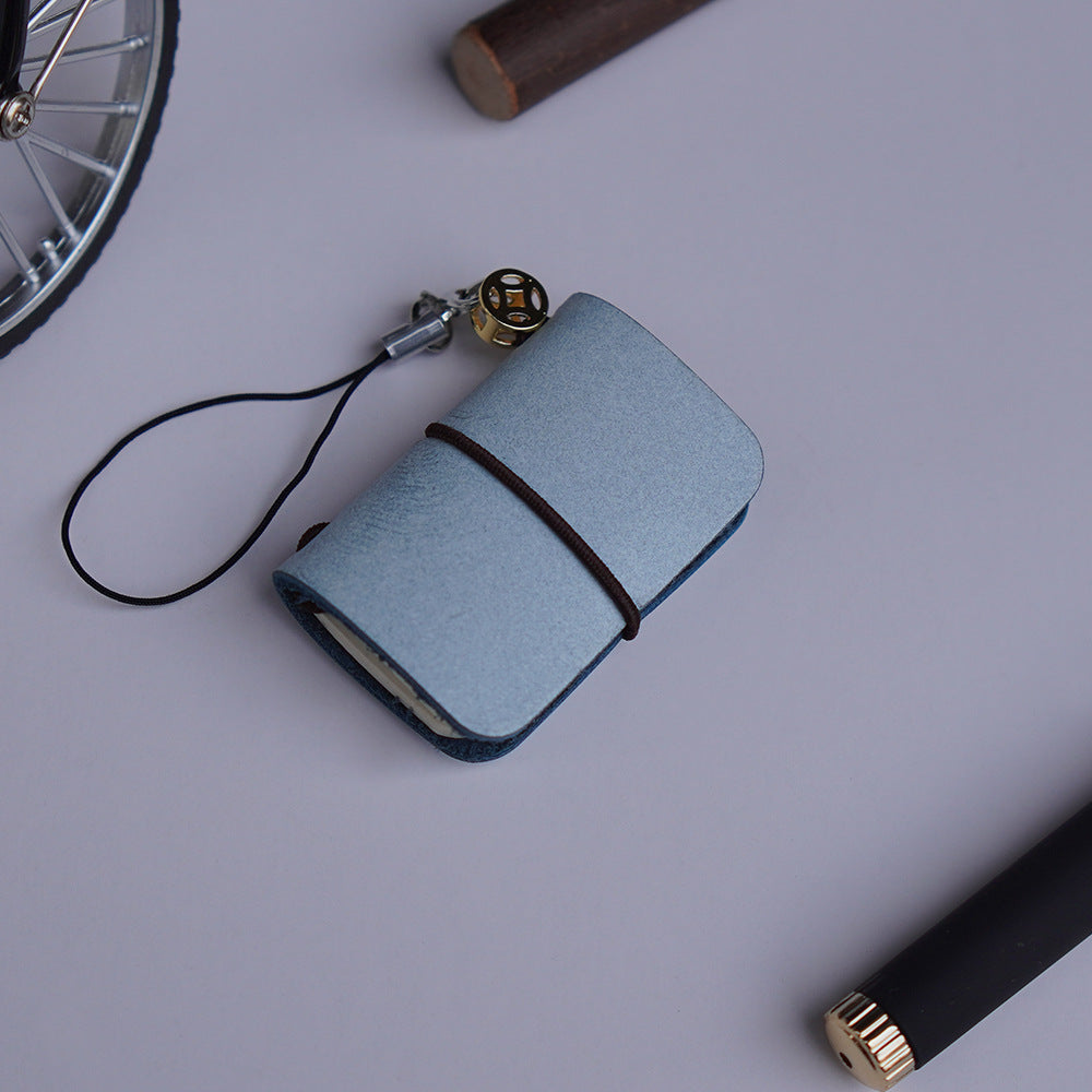 Wholesale mini pocket creative cowhide handmade multi-purpose leather notebook